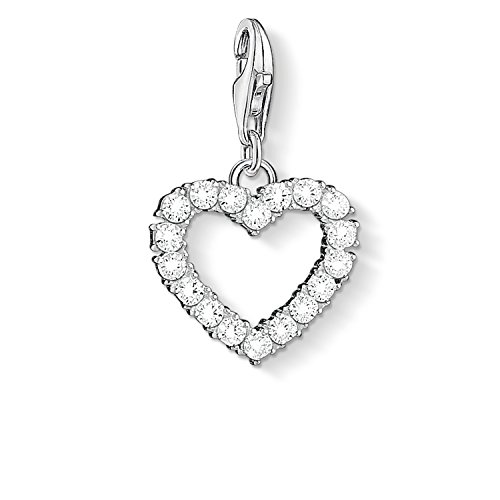 Thomas Sabo Damen Charm-Anhänger Romantisches Herz Charm Club 925 Sterling Silber 1482-051-14 von THOMAS SABO