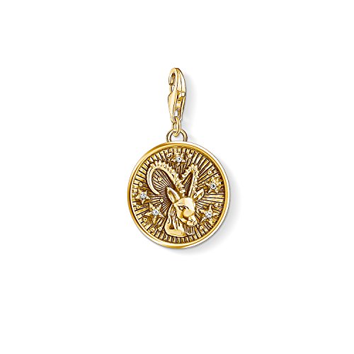 Thomas Sabo Damen Charm-Anhänger Sternzeichen Steinbock Charm Club 925 Sterling Silber 1661-414-39 von THOMAS SABO