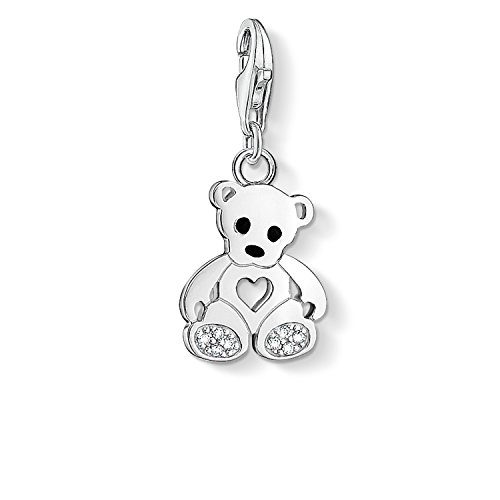 Thomas Sabo Damen Charm-Anhänger Teddybär Charm Club 925 Sterling Silber 1119-041-14 von THOMAS SABO