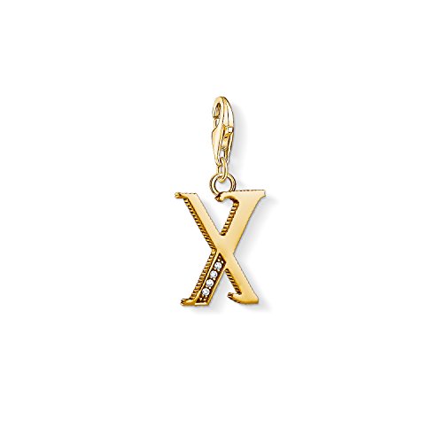 Thomas Sabo Damen-Charm-Anhänger W Buchstabe Gold Charm Club 925 Sterling Silber 1629-414-39 Thomas Sabo Damen-Charm-Anhänger W Buchstabe Gold Charm Club 925 Sterling Silber 1629-414-39 von THOMAS SABO