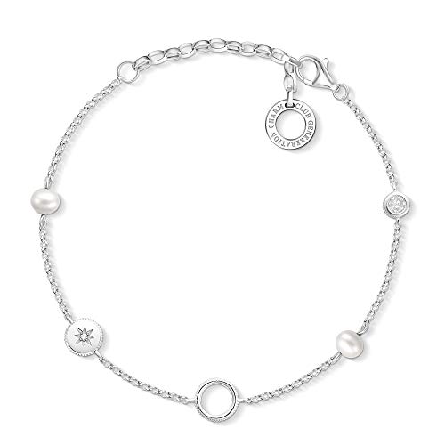 Thomas Sabo Damen-Charm-Armband Perlen 925er Sterlingsilber X0273-167-14-L19v von THOMAS SABO