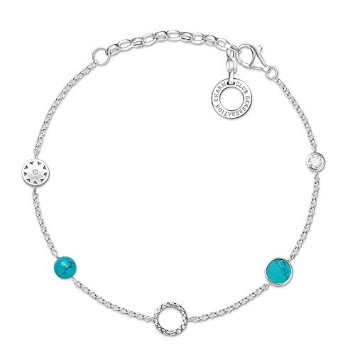 Thomas Sabo Damen Charm-Armband Steine Charm Club 925 Sterling Silber X0271-646-7 von THOMAS SABO