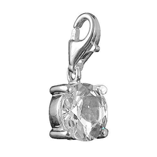 Thomas Sabo Damen-Charm Club Anhänger April Sterlingsilber weißer Zirkonia Länge 0,9 cm 0136-051-14 von THOMAS SABO