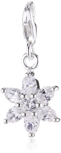 Thomas Sabo Damen-Charm Club-Anhänger Blume mit weißen Zirkonia 925er Sterlingsilber 0380-051-14 von THOMAS SABO