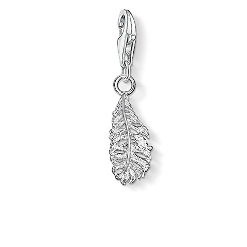 Thomas Sabo Damen Charm-Anhänger Feder 925er Sterling Silber 0775-001-12 von THOMAS SABO