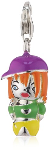 Thomas Sabo Damen-Charm Club-Anhänger Sabo Doll rot blau violett orange grün gelb und schwarz emailliert 925er Sterlingsilber 0728-007-7 von THOMAS SABO