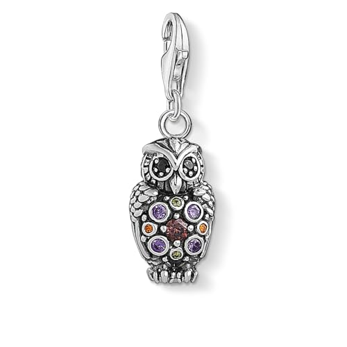 Thomas Sabo Damen Charm-Anhänger Funkelnde Eule 925 Sterling Silber 1479-643-7 von THOMAS SABO
