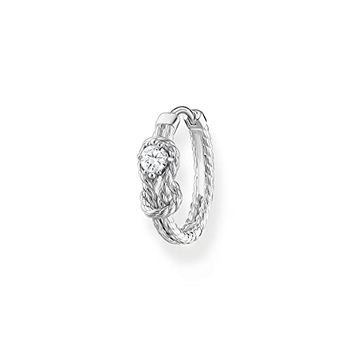THOMAS SABO Einzel Creole Seil mit Knoten silber 925 Sterling Silber CR695-051-14 von THOMAS SABO
