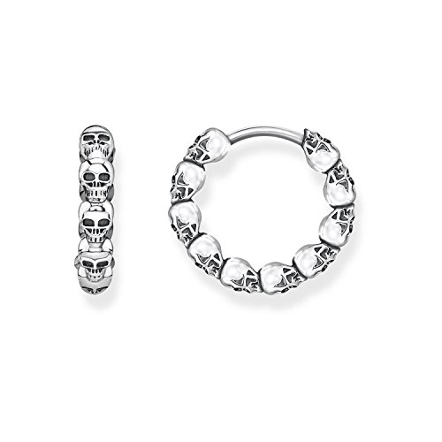 Thomas Sabo Damen Ohrringe Creolen Totenköpfe 925 Sterling Silber CR619-637-21 von THOMAS SABO
