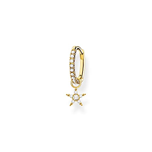 Thomas Sabo Einzel Creole mit Stern Anhänger vergoldetes Silber CR707-414-14 von THOMAS SABO