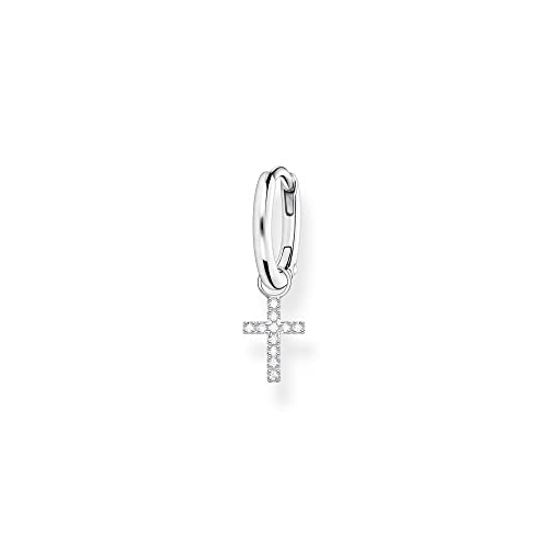 Thomas Sabo Damen Einzel Creole Kreuz Zirkonia 925 Sterlingsilber CR709-051-14 von THOMAS SABO