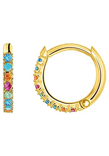 Thomas Sabo Damen Ohrringe Einzel Creole Weiße Steine Silber 925 Sterling Silber CR658-488-7 von THOMAS SABO