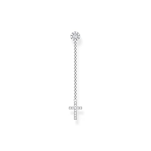 THOMAS SABO Damen Einzel Ohrring Kreuz Zirkonia 925 Sterlingsilber H2239-051-14 von THOMAS SABO
