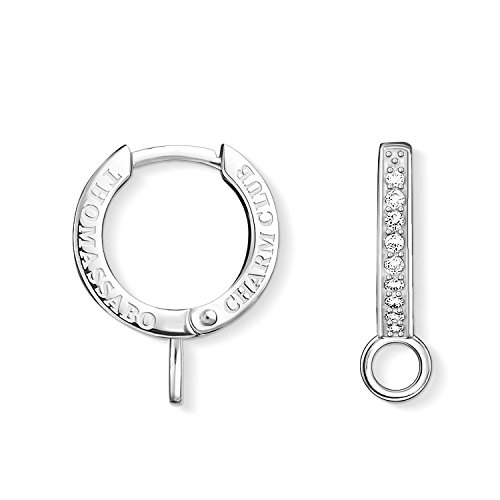 Thomas Sabo Damen Einzel Single Creole Clipverschluss Charm Club 925 Sterling Silber H2010-051-14 von THOMAS SABO