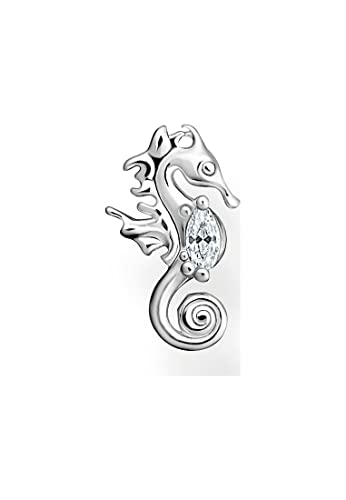 THOMAS SABO Einzel-Ohrstecker im Seepferdchen-Design aus Sterlingsilber mit Zirkonia in der Farbe Silber, H2236-051-14 von THOMAS SABO