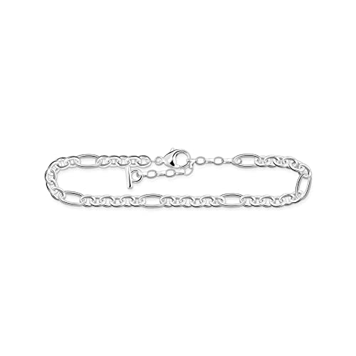 Thomas Sabo Fußkette Glieder Silber, 925er Sterlingsilber Weitankermix-Elemente, Länge: 22-27 cm, AK0021-001-21-L27V von THOMAS SABO