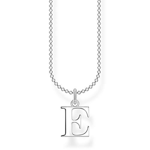 Thomas Sabo Damen Halskette Buchstabe E silber 925 Sterlingsilber, 38-45 cm Länge von THOMAS SABO