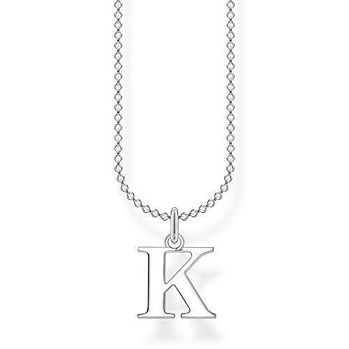 Thomas Sabo Damen Halskette Buchstabe K silber 925 Sterlingsilber, 38-45 cm Länge von THOMAS SABO