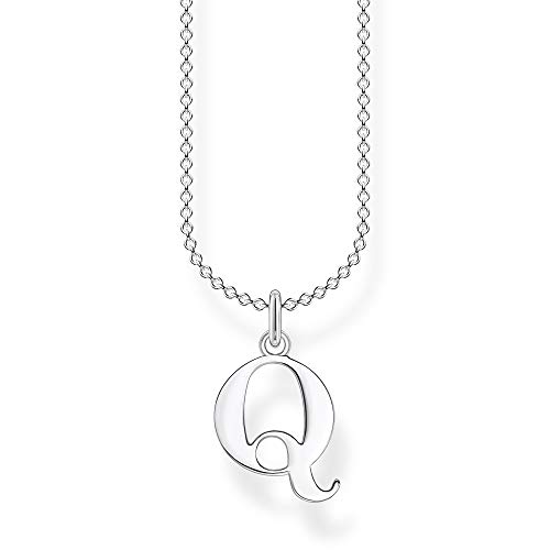 Thomas Sabo Damen Halskette Buchstabe Q silber 925 Sterlingsilber, 38-45 cm Länge von THOMAS SABO