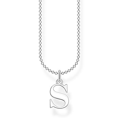 Thomas Sabo Damen Halskette Buchstabe S silber 925 Sterlingsilber, 38-45 cm Länge von THOMAS SABO