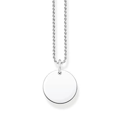 Thomas Sabo Sabo Halskette mit Coin-Anhänger in Sterlingsilber, 50 cm lang, KE2133-001-21-L50 von THOMAS SABO