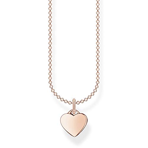 Thomas Sabo Damen Halskette Herz roségold 925 Sterlingsilber, 36-38 cm Länge von THOMAS SABO