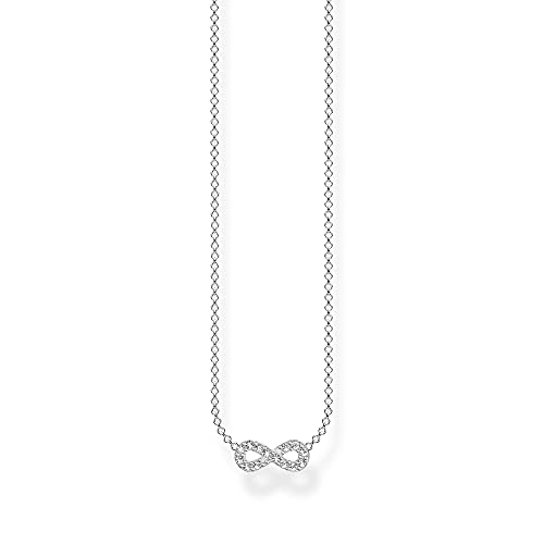 THOMAS SABO Damen Kette Infinity weiße Steine 925 Sterlingsilber KE2124-051-14-L45V von THOMAS SABO