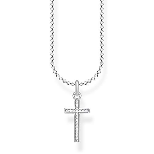 Thomas Sabo Damen Kette Kreuz Pavé 925 Sterling Silber KE2043-051-14-L45v von THOMAS SABO