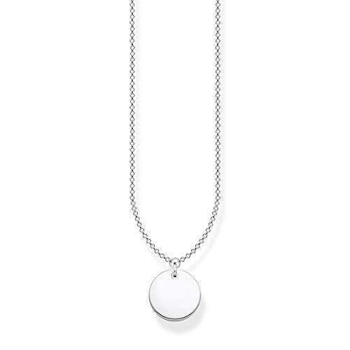 Thomas Sabo Damen Halskette mit Coin silber 925 Sterlingsilber 40-45 cm Länge KE1958-001-21-L45V von THOMAS SABO