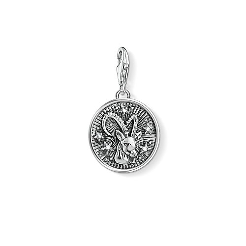 Thomas Sabo Damen Herren-Charm-Anhänger Sternzeichen Steinbock Charm Club 925 Sterling Silber 1649-643-21 von THOMAS SABO