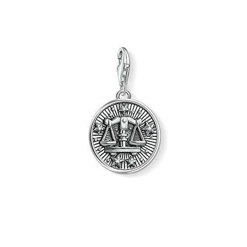 Thomas Sabo Damen Herren-Charm-Anhänger Sternzeichen Waage Charm Club 925 Sterling Silber 1646-643-21 von THOMAS SABO