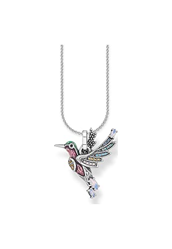 THOMAS SABO Damen Halskette mit Anhänger Vogel 925er Sterlingsilber mit Zirkonia, Größe: ca. 38cm - 42cm, SCKE150288 von THOMAS SABO