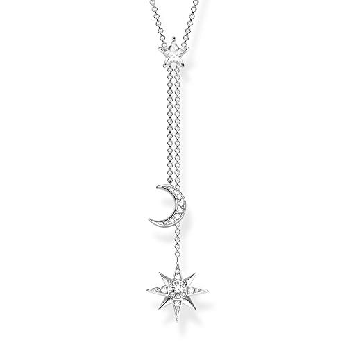 Thomas Sabo Damen Kette Stern & Mond 925 Sterling Silber KE1900-051-14-L45V von THOMAS SABO