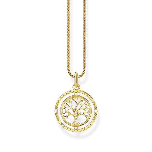 Thomas Sabo Damen Kette Tree of Love gold, aus 925er Sterlingsilber mit 750er Gelbgold-Vergoldung, Länge 45cm, KE2148-414-14-L45V von THOMAS SABO