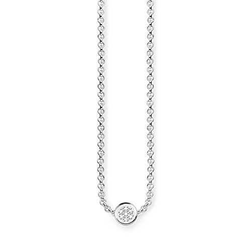 Thomas Sabo Damen Kette Kreis Diamant 925 Sterling Silber Diamant D_KE0003-725-14-L45v von THOMAS SABO