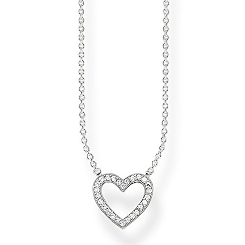 Thomas Sabo Damen Kette Herz Anhänger Zirkonia 925 Sterling Silber KE1554-051-14-L45v von THOMAS SABO