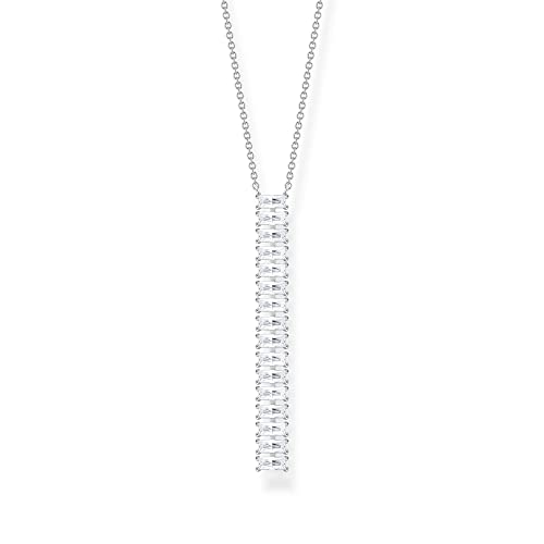 Thomas Sabo Damen Kette weiße Steine silber, aus 925 Sterlingsilber, 16 funkelnde Zirkonia, Länge 45cm, KE2117-051-14-L45V von THOMAS SABO