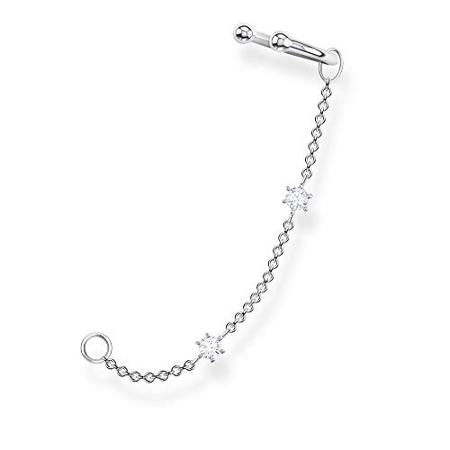 Thomas Sabo Einzel Ohrklemme weiße Steine silber 925 Sterling Silber EC0021-051-14 von THOMAS SABO