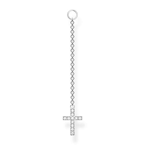 Thomas Sabo Damen Ohrring Anhänger Kreuz silber, 925 Sterlingsilber von THOMAS SABO