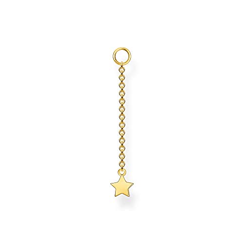 Thomas Sabo Damen Ohrring Anhänger Stern gold, 925 Sterlingsilber von THOMAS SABO