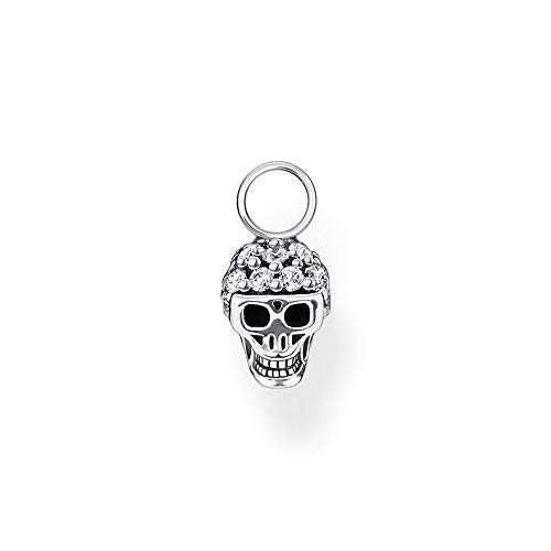 THOMAS SABO Damen Ohrring Anhänger Totenkopf silber, 925 Sterlingsilber von THOMAS SABO