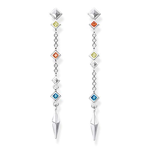 Thomas Sabo Damen Ohrringe Ohrstecker Raute bunt 925 Sterling Silber H2036-166-7 von THOMAS SABO