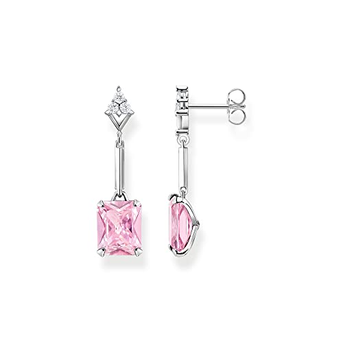 Thomas Sabo Damen Ohrringe aus Sterling-Silber mit Zirkonia-Steinen in Pink, H2177-051-9 Thomas Sabo Damen Ohrringe aus Sterling-Silber mit Zirkonia-Steinen in Pink, H2177-051-9 von THOMAS SABO