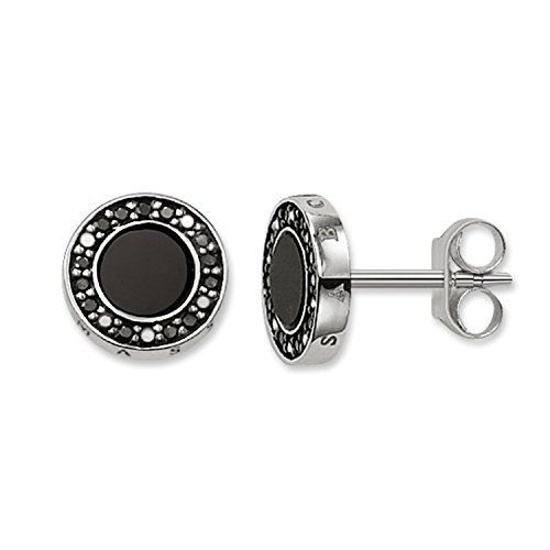 Thomas Sabo Damen Ohrringe Ohrstecker Classic Pavé Zirkonia Schwarz 925 Sterling Silber H1861-641-11 von THOMAS SABO