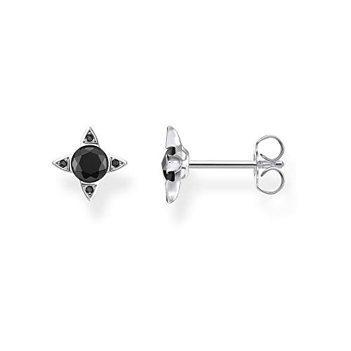 Thomas Sabo Damen Ohrringe Ohrstecker Schwarze Steine 925 Sterling Silber H2086-643-11 von THOMAS SABO