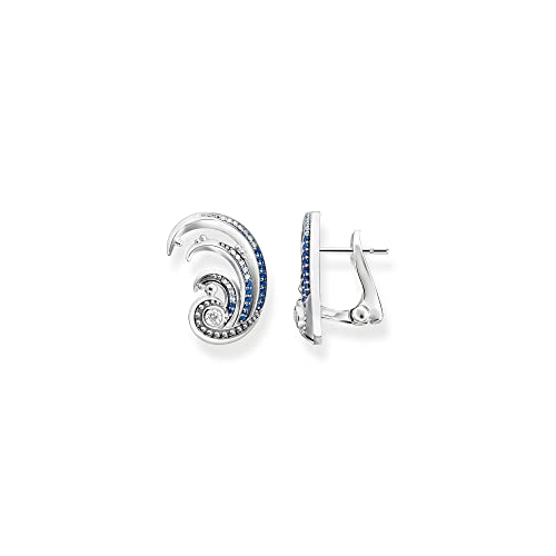 Thomas Sabo Damen Ohrstecker Welle in der Farbe Silber aus 925 Sterlingsilber mit Zirkonia, Größe: 20x 15mm, H2225-644-1 von THOMAS SABO