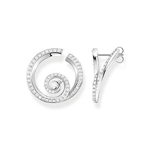 Thomas Sabo Damen Ohrstecker Welle in der Farbe Silber aus 925 Sterlingsilber mit Zirkonia, Größe: 24x24mm, H2227-051-14 von THOMAS SABO