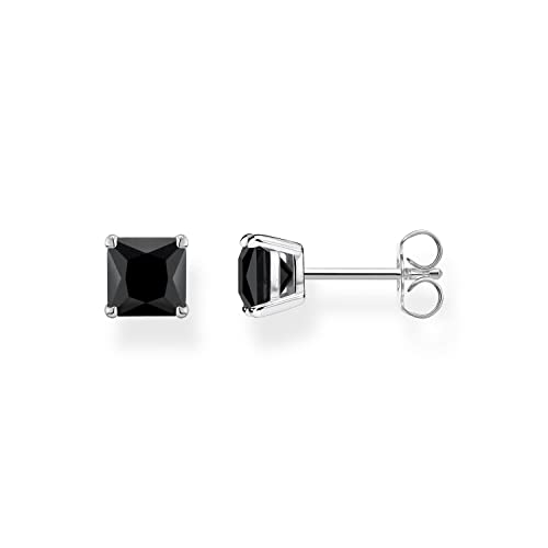 Thomas Sabo Damen Ohrstecker in der Farbe Silber aus 925 Sterlingsilber mit Onyx, Größe: 6x6mm, H2174-024-11 von THOMAS SABO