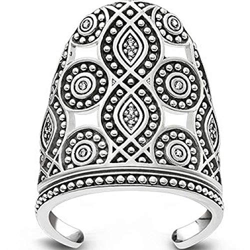 Thomas Sabo Damen-Ring 925 Silber Zirkonia weiß Gr. 46 (14.6) - TR2094-643-14-46 von THOMAS SABO