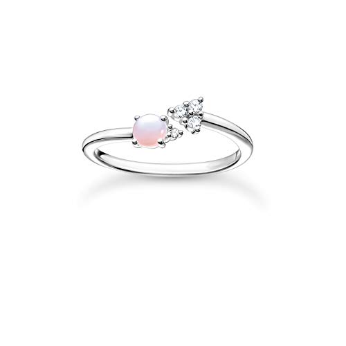 THOMAS SABO Damen Ring Pfeil opalfarbener Stein rosa schimmernd 925 Sterlingsilber TR2345-166-7 von THOMAS SABO